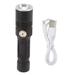 2024 LED Flashlight High Brightness 800LM 3 Lighting Modes Rotatable Zoom USB Rechargeable Flashlight with Metal Clip for Camping