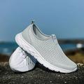 2023 Summer Shoes for Men Sneakers Breathable Casual Shoes Lightweight Non-slip Brand Loafers Mens Tennis Sports Running Shoes Gray 36