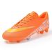 Men s Soccer Shoes Anti-slip TF/FG Football Boots Breathable Outdoor Grass Soccer Boot Low Ankle Sports Shoes Plus Size Sneakers TX-2127-C-Orange 38