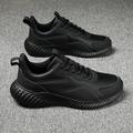 Men s Sneakers Fashion Mesh Outdoor Breathable Running Casual Shoes Comfortable Tennis Oversized Hiking Shoes White Sneakers Man all black 47