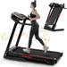 Ambifirner Best Folding Treadmills for Home Gym - 3.5HP Portable Foldable with Incline Treadmill with Desk Workstation For Indoor Workout Training