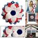 Lloopyting Fake Flowers Artificial Plants Indoor Ndependence Day Wreath Patriot Wreath American Flag Red White Blue Ornament Easter Wreath Spring Wreaths For Front Door Red 30*30*9cm