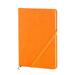 A5 Faux Leather Cover Office Journal Lined Notebook Diary with Bookmark Ribbon Orange Faux Leather Paper