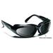 Cape Sharp View Gray Plus 1.50 Reader Sunglasses- Glossy Black - Small & Large