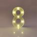 Lloopyting Alphabet Led Digital Lights 0-9 Light Up White Plastic Digital Standing Hanging Desk Decor Room Decor 22*13*4cm