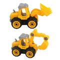 Vehicle Toy 2PCS Assemble Engineering Truck Toy Simulated Dismounting Engineering Van Toy Mini Assemble Construction Truck Toy Funny DIY Assembly Engineering Truck Toy