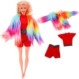 Barbies Doll Clothes Outfit Dress Fashion Coat Hats Top Pants Clothing For Barbie Doll Clothes Doll Accessories Girl`s Toy Gifts L366