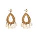 Water Drop Eardrop Vintage Teardrop Earring Rattan Pendant Light Fashion Miss Vacation