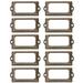 Drawer Tag Label Holder Antique Metal Frames Box Dresser Drawers Handle Cupboard Iron 12 Pcs