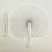 30 x White Paper Pocket Hand Fans with Plastic Handles for Wedding Party Favors