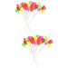 20 PCS Fruit Cakes Balloons Party Decorations Heart Shaped Ballons Colorful Picks Baby Shower Birthday