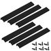 LC LICTOP 250mm/9.8 Black Mount Finger Pull for Home Kitchen Cabinets Drawers Collection Aluminum with Screws (6 Pcs)