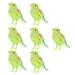 Voice-Controlled Bird Singing Chirping Toy Sound Whistling Cage Animal Artificial Plastic 7 Pcs