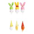 Bunny Stuffed Animal 6Pcs Easter Bunny Decorations Gnome Bunny Pendants Small Easter Rabbit Decorations Easter Supplies