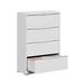 4 Drawer Lateral File Cabinet Metal Lateral File Cabinet with Lock Office Lateral Filing Storage Cabinet for Hanging Files Letter/Legal/F4/A4 Size Easy Assemble White