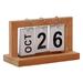 Waroomhouse Desktop Calendar Calendar Office Desk Decoration Wooden Perpetual Calendar with Metal Iron Ring Rust-resistant Desktop Decor