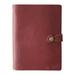 KISSKIÂ·H Olvido Leather Journal for Women A6 Binder Refillable Travelers Diary Notebook Planner Binder A6 Cover with 80 sheet Pages Leather Daily Notepad Personal/Business Gift Red