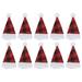 10pcs Mini Santa Hat Christmas Lollipop Candy Hats Doll Mini Hat Xmas Decoration