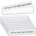 60 Pack 1.2 x .. 4.3 Self Adhesive Label .. Holders with 60Pcs Paper .. Label Inserts Shelf Tag .. Label Holder Clear Pockets .. for Bookshelf Mailbox Shelves .. Storage Bins
