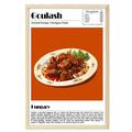 Goulash Poster Food Wall Art Hungary Food Print Modern Kitchen Wall Art Chef Poster Kitchen Poster Goulash Recipe Kitchen Posters Wall Decor (Unframed) 16â€³ x 20â€³