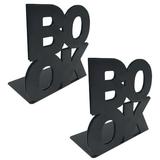 Book Stand Unique Bookends Office Child 2 PCS Metal Books Stainless Steel Table Top Bookshelf Decor
