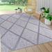 Salines Diamond Trellis Light Gray 4 ft. x 6 ft. Indoor/Outdoor Area Rug