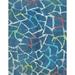 Ahgly Company Indoor Rectangle Abstract Blue Eyes Blue Abstract Area Rugs 2 x 3