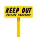 EverMark Keep Out Private Property Sign with Yellow Stake Kit