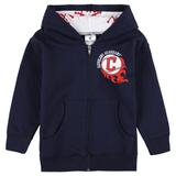 Infant Soft as a Grape Navy Cleveland Guardians Baseball Full-Zip Hoodie