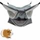 Small Pet Cage Hammock, Triple Layer Sugar Hammock, Hamster Cage Accessories, Comfortable Toddler Bed, Pure Gray. - Langray