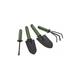 Garden Tool Kit, 4 Pcs Gardening Tool Kit, Outdoor Garden Tool Set with Manual Weeder, Hand Trowel, Transplanting Trowels, Hand Rakes - Rhafayre