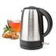Electric Kettle, 1.7L, 2200W, Stainless Steel Jug with Quick Boil Time, Boil Dry Protection and Auto Shut Off, Cordless 360° Swive...