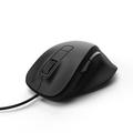 1600Dpi Ergonomic Optical 6-Button Wired Mouse, USB Receiver, Black