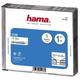 Hama Slim CD Jewel Case, pack of 5, transparent/black