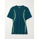 adidas by Stella McCartney - Truepace Oversized Printed Stretch Recycled-mesh T-shirt - Teal