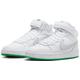 Sneaker NIKE SPORTSWEAR "Court Borough Mid 2" Gr. 36, weiß (white, football grey, stadium green) Schuhe Jungen