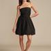 Lucky Brand Bubble Hem Mini Dress - Women's Clothing Dresses Mini Dress in Jet Black, Size S