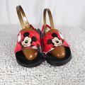 Disney Shoes | Disney Junior Mickey Sandals Size M (7/8) | Color: Black/Red | Size: 7b