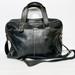 Coach Bags | Coach Black Leather Crossbody Briefcase Bag Double Zip Top Large | Color: Black | Size: Os
