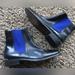 Coach Shoes | Coach Lucia Ankle Boots Sz 10b (Black/Blue) | Color: Black/Blue | Size: 10b