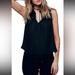 Free People Tops | Free People Ruffle Me Up Tank Top. Size Small. Black | Color: Black | Size: S