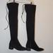 Free People Shoes | Free People Black Suade Long Boots 37 | Color: Black | Size: 37eu