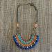 Anthropologie Jewelry | Anthropologie Colorful Beaded Necklace. | Color: Blue/Orange | Size: Os