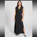 Athleta Dresses | Athleta | Black Marlow Maxi Dress Tie Waist Size Xxs | Color: Black | Size: Xxs