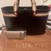 Gucci Bags | Euc Gucci Tote & Wallet Leather & Sherry Line Bag H 11.5”Xw 16” Wallet H 4”Xw 7” | Color: Black/Brown | Size: Os