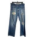 Levi's Jeans | Levi Strauss Mens Low Bootcut Medium Wash Distress Jean Size W32/L30 | Color: Blue | Size: 32