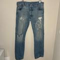 Levi's Jeans | Levi’s 501 Distressed Denim Jeans Pants Bottoms Men Size Waist 38 | Color: Blue | Size: 38