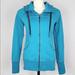Lululemon Athletica Jackets & Coats | Lululemon Jacket Blue Long Hooded Thumbholes Pockets Stretch High Collar Size 6 | Color: Blue/Green | Size: 6