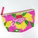 Lilly Pulitzer Bags | Lilly Pulitzer Estee Lauder Pink Lemon Print Cosmetic Pouch Bag Zipper Close | Color: Pink/Yellow | Size: Small