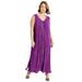 Plus Size Women's Plisse Midi Dress by June+Vie in Purple Magenta (Size 22/24)